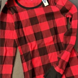 Old Navy Red and Black buffalo plaid size medium set